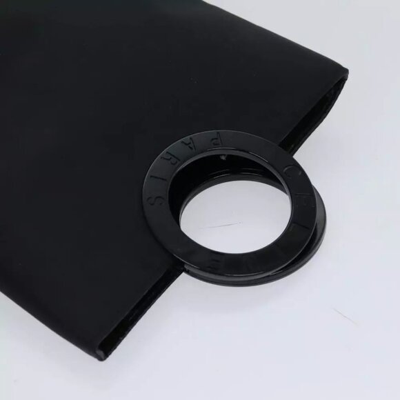 CELINE Hand Bag Nylon Black Auth - Picture 3 of 7